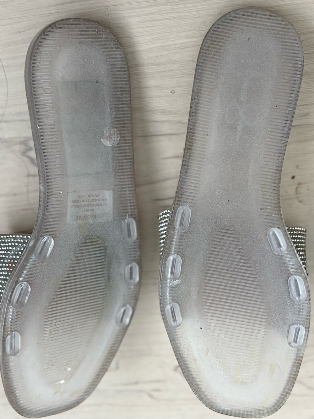 Jessica Simpson Iridescent Crystal Slide Sandals size 8 - Picture 2 of 8